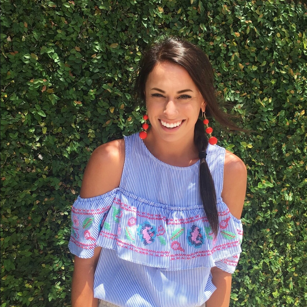 Embroidered boutique top